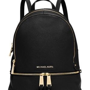 Black and Gold Michael Kors Backpack